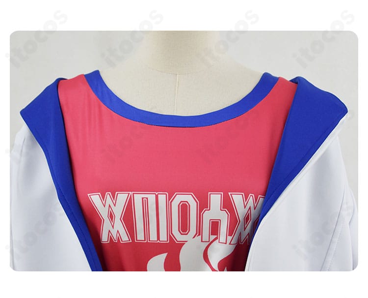 スグリ 藍の円盤 学園制服コスプレの内部ディテール。ベストの裏側処理や縫製ライン、裏地の仕立てをクローズアップ