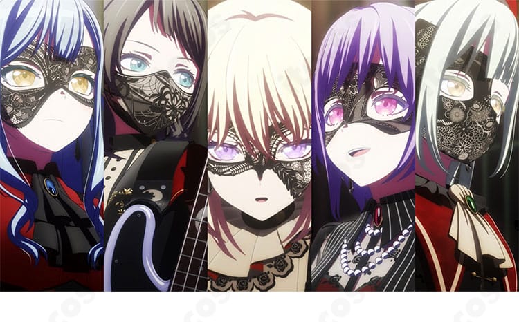 八幡海鈴（Ave Mujica ティモリス）のコスプレ衣装一式イメージ。キャラクター設定を踏まえた配色と装飾を再現。