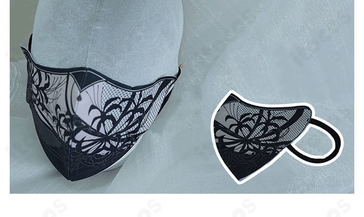 ティモリスの口元アクセサリー（マスク）のアップ。形状と固定感を示すディテール。