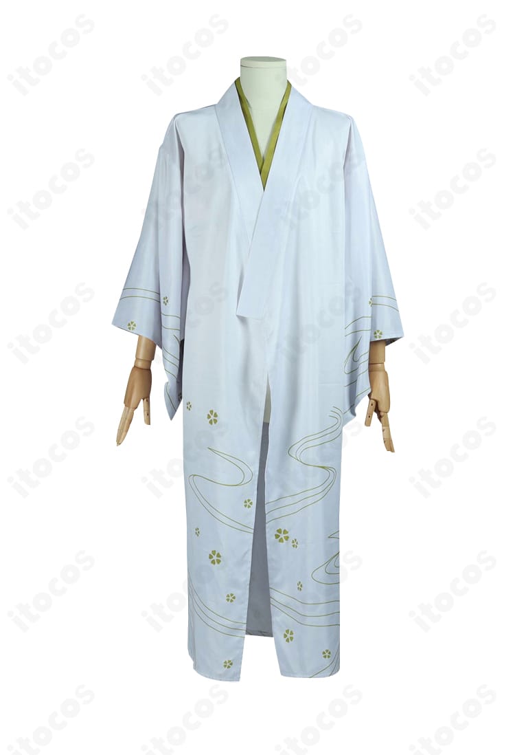 中島敦 正月衣装の内搭前面ディテール。刺繍風意匠と縁取りが際立つ近接画像。