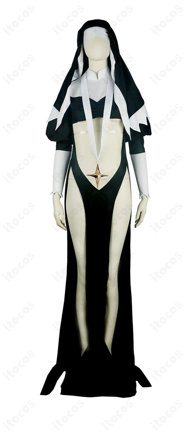 魔法少女にあこがれて シスタギガント衣装の正面全体。ワンピースのラインと襟・胸元ディテールが分かるカット。