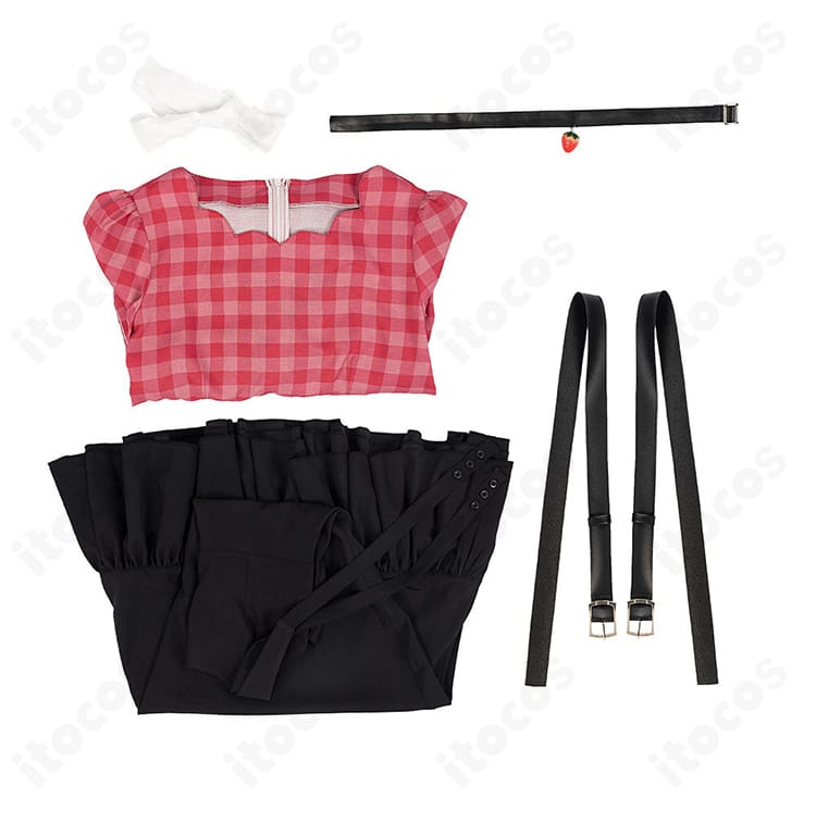 朝比奈まふゆ カトラリー衣装のセット内容一覧。トップス、ワンピース、髪飾り、チョーカー、ベルトが揃う。