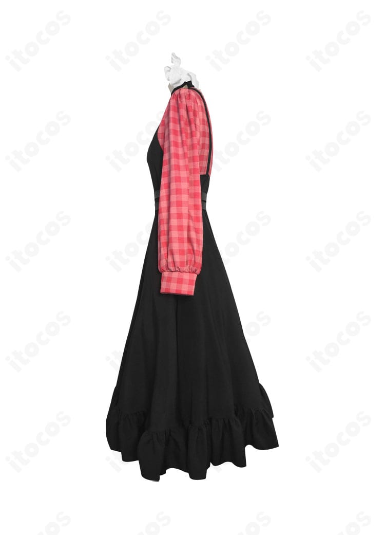 朝比奈まふゆ 衣装左側ディテール。装飾の重なりや縁取りが際立つ近接カット。