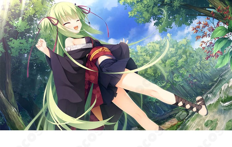 千恋＊万花 ムラサメのコスプレ衣装一式。和風エレガントな雰囲気と刺繍装飾を忠実に再現したキャラクターイメージ。