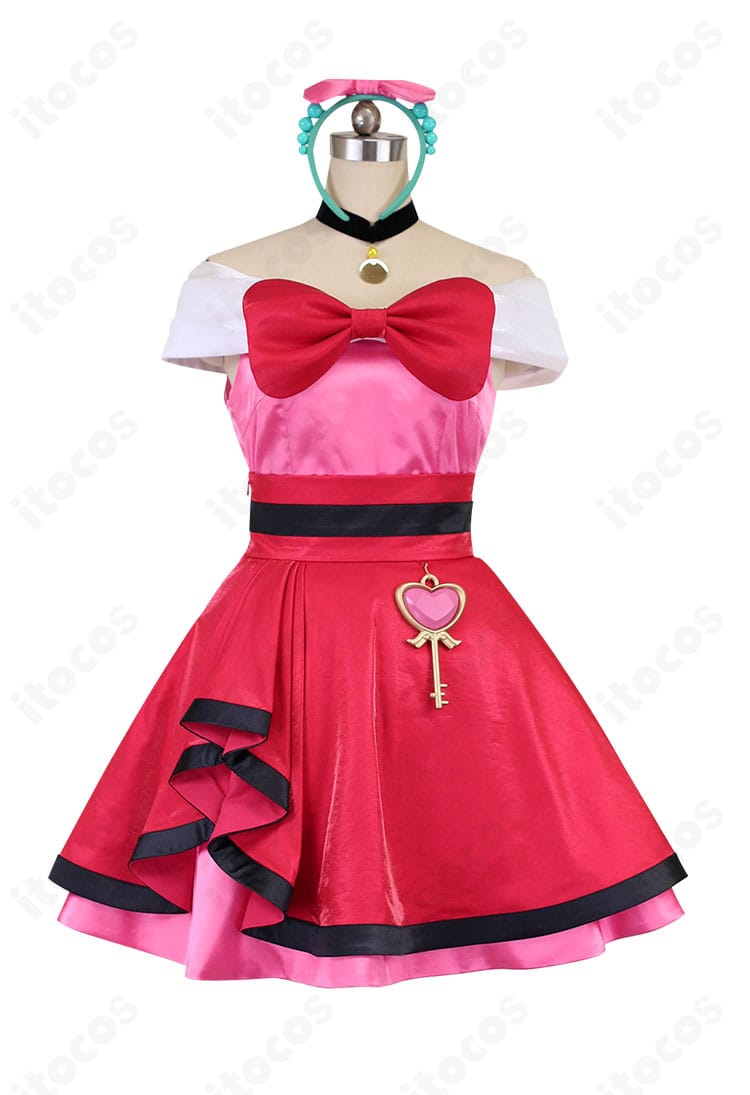 ポケモンXY&Z セレナ ステージ衣装の正面全身。トップスとスカートの配色とシルエットを確認。