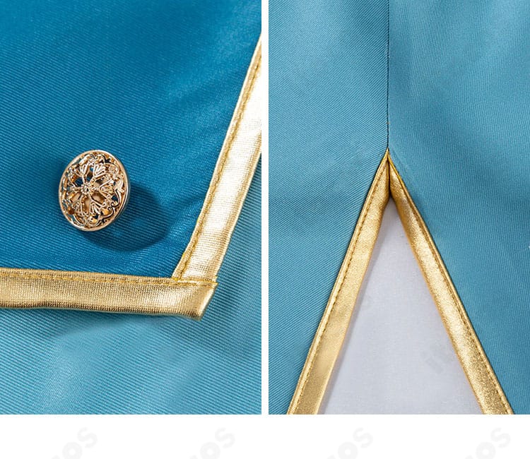 裾の意匠アップ：衣摆のライン取りと装飾の配置、縫製仕上げの近接写真