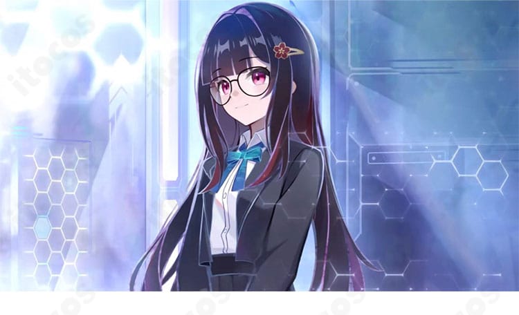 崩壊：スターレイル 花火 制服コスプレ一式。高発色ツイルとリボン装飾を備えた制服デザインの全体像。