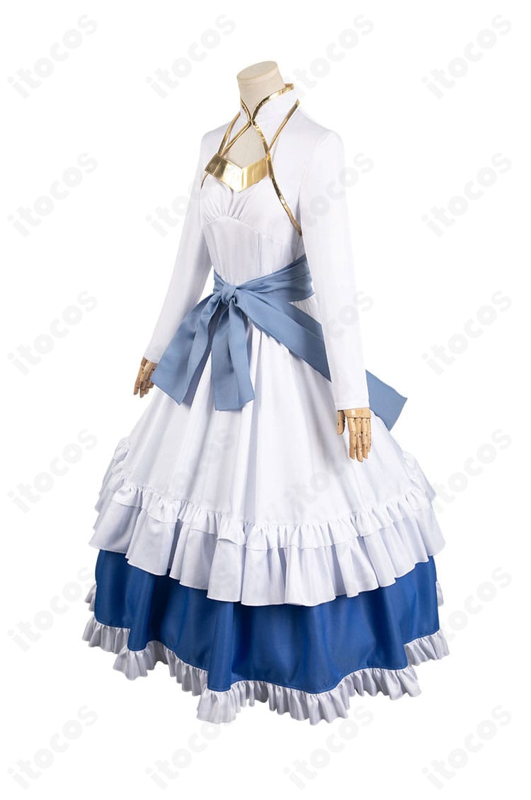 アイリス王女ドレスの側面。コルセットベルトとスカートのラインが映えるデザイン。
