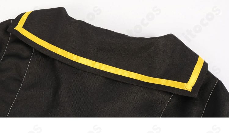 久慈川りせ コスプレ衣装の背面スカーフディテール。後ろ姿のポイントとなる結びと落ち感を強調。