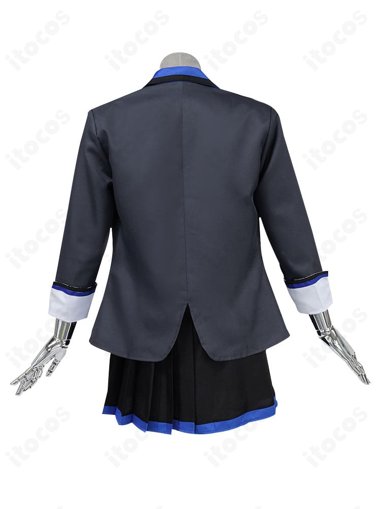 星乃一歌ユニット衣装の背面デザイン。背中から裾までのラインと各パーツの配置が分かる商品画像。