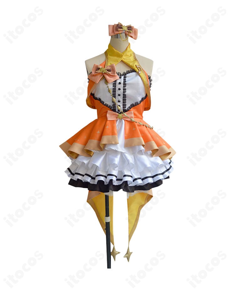 本田未央 ステージオブマジック コスプレ衣装の正面全身画像（上着・ワンピース・装飾含む）