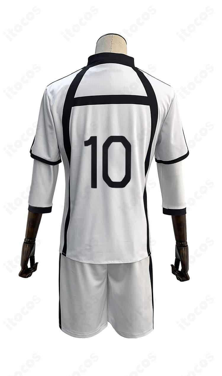 御影玲王 コスプレ衣装の背面。背面の切替ラインやシルエット、撮影時に映える背面ディテールを捉えた画像。