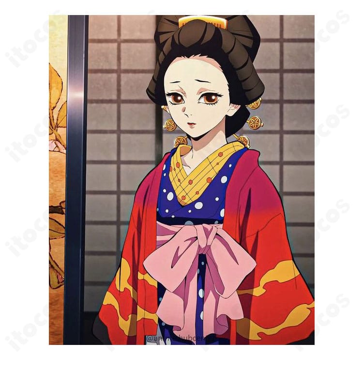 鬼滅の刃 遊郭編 鯉夏花魁の公式イメージ再現コスチューム。華やかな花魁姿を忠実に表現したキャラクターイメージ。