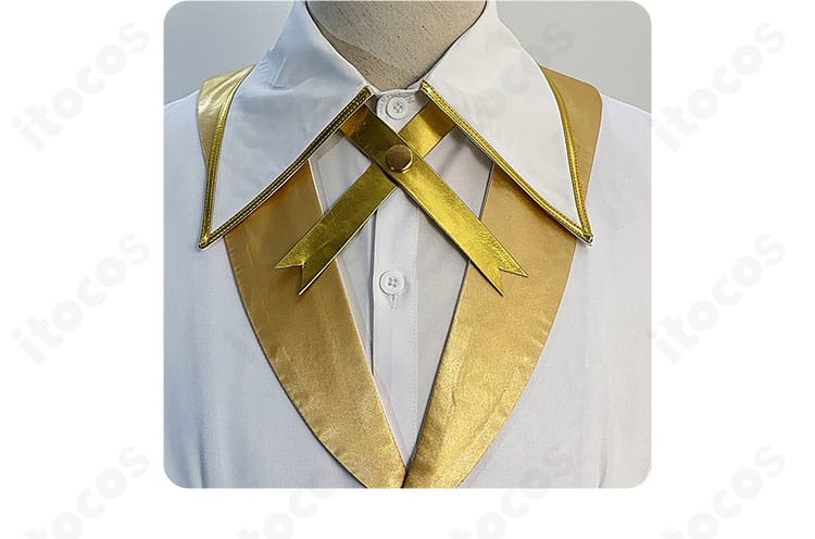 蝶ネクタイ部分のクローズアップ。凪誠士郎のイメージに合う上品なアクセントをリアルに再現。