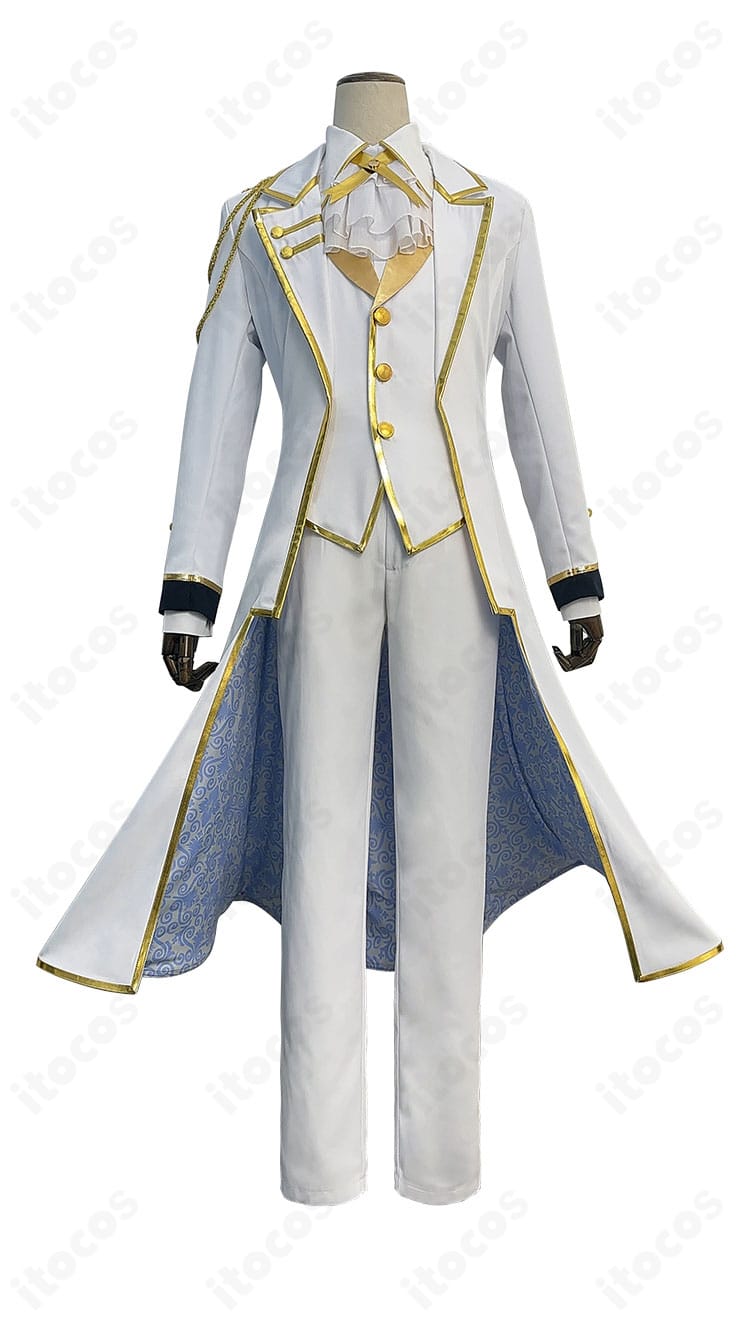 ブルーロック 凪誠士郎 天使イメージ衣装の正面全体。配色とシルエット、装飾の配置が分かるフルショット。