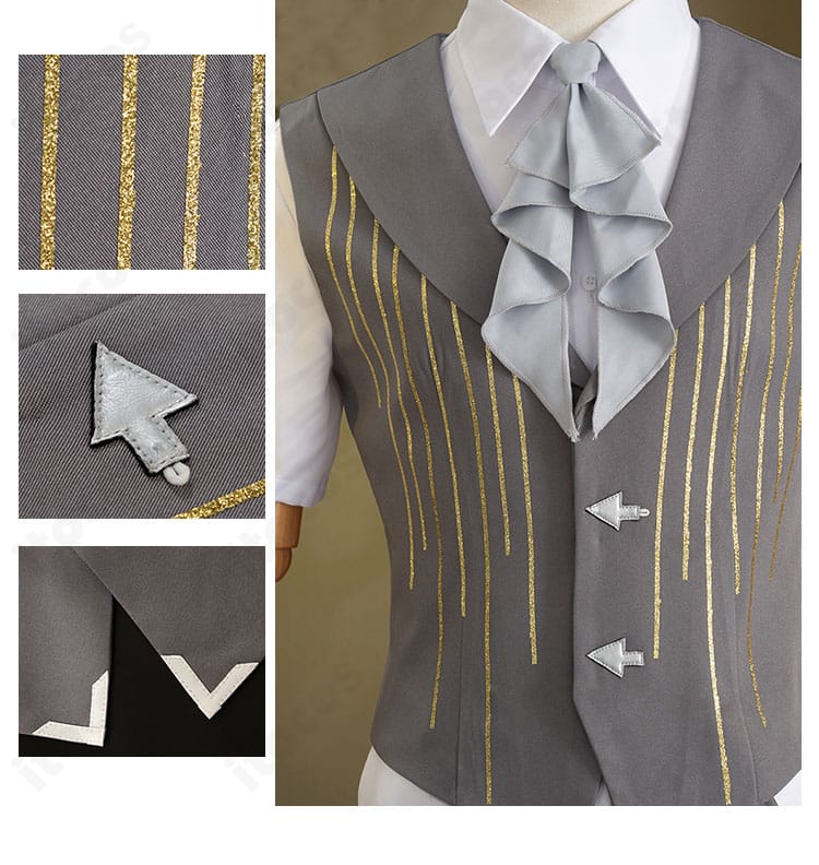 インナーの装飾パーツ近接。胸元周りの装飾の質感と取り付け位置を確認。