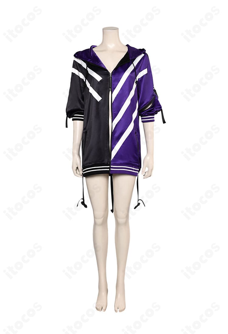 鉄拳8 レイナ コスプレ衣装 コートの正面全体。シャープなシルエットと襟元の造形が分かる画像