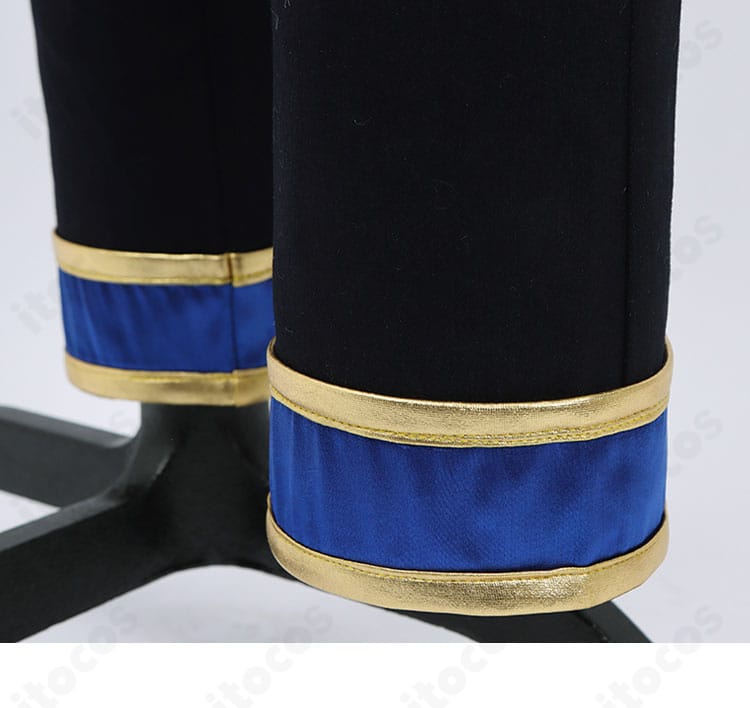 ケイエスミラクル 勝負服 ズボン裾の装飾ディテール。ライン取りと端処理