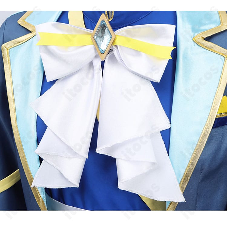 ケイエスミラクル 勝負服 襟元リボン・スカーフの装飾ディテール。質感と結びの形状