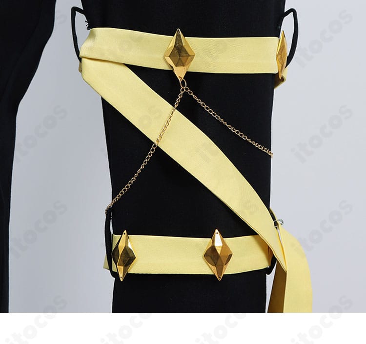 ケイエスミラクル 勝負服 太ももベルトの装飾ディテール。全体コーデとの一体感