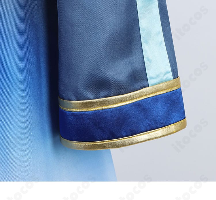 ケイエスミラクル 勝負服 袖装飾の近接。カフスのラインと縫製を強調