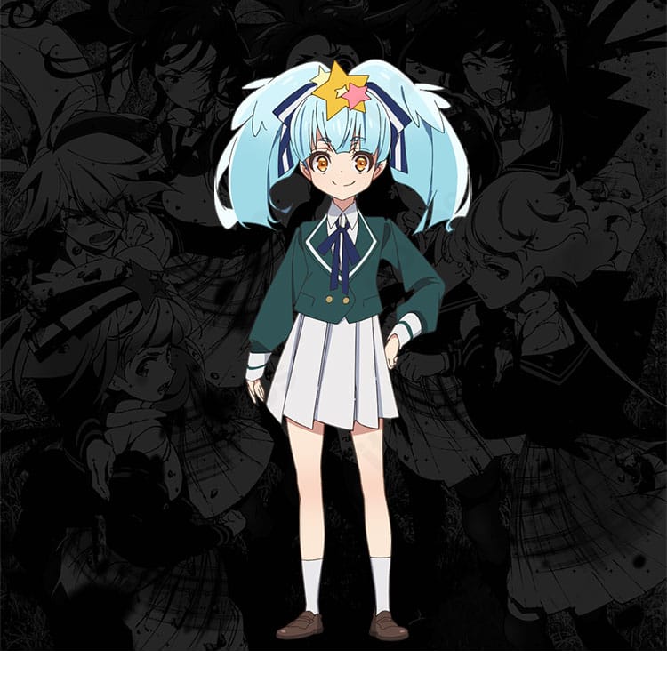ゾンビランドサガ 星川リリィ 制服コスプレ衣装のイメージカット。キャラクターの可愛らしさと学園制服の雰囲気を再現した全身画像。