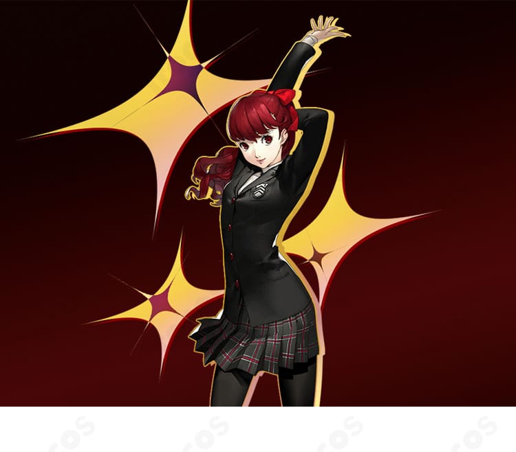 『ペルソナ5 ザ・ロイヤル』芳澤かすみの制服コスプレ衣装。キャラクターイメージを踏まえた端正な再現カット。