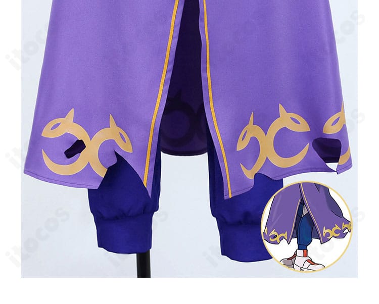 カキツバタ衣装 スカート様ディテール相当の装飾部位のクローズアップ