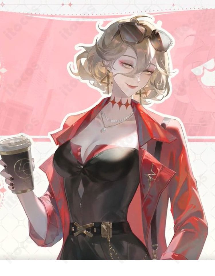 第五人格 血の女王（マリー）ローソンコラボ衣装の全身正面。公式配色とラインを忠実に再現。