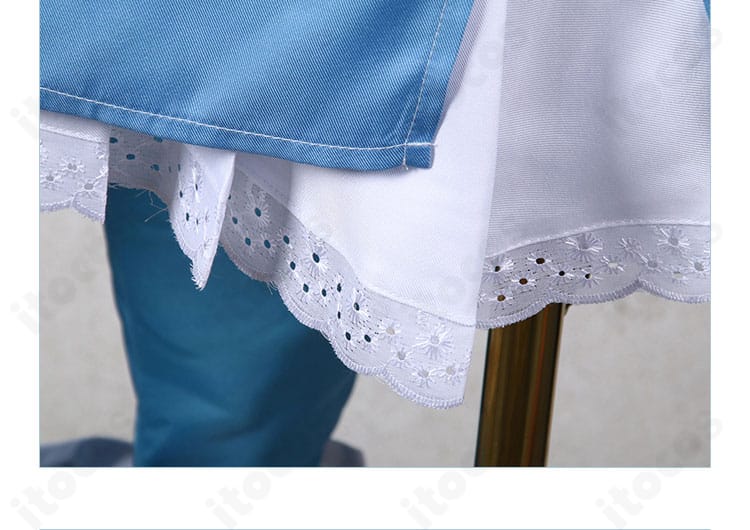 がうる・ぐら 正月衣装コスプレ 裾飾りの近接。柄と縁取りが全体の和風感を引き立てる