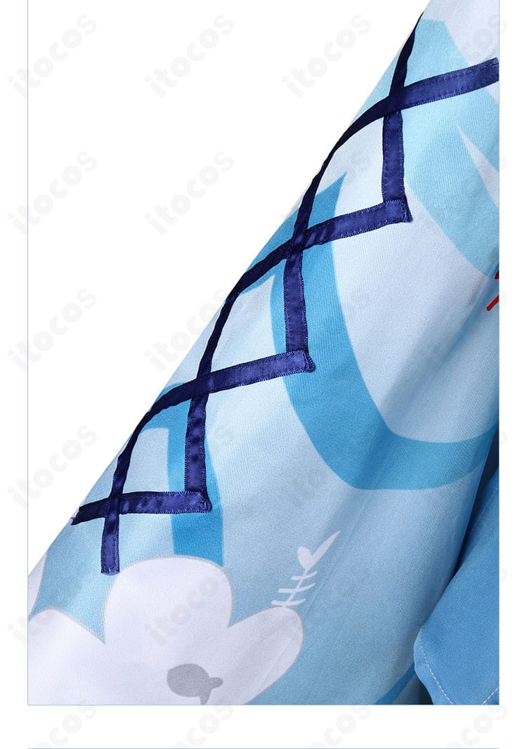 がうる・ぐら 正月衣装コスプレ 袖口装飾アップ。可愛らしいカッティングと刺繍が特徴