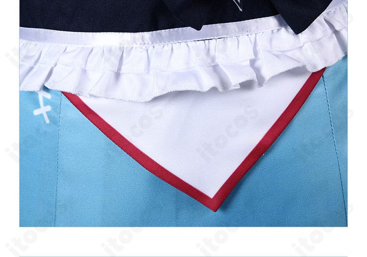 がうる・ぐら 正月衣装コスプレ 腰の三角装飾ディテール。配置バランスと縫製の精度が見える