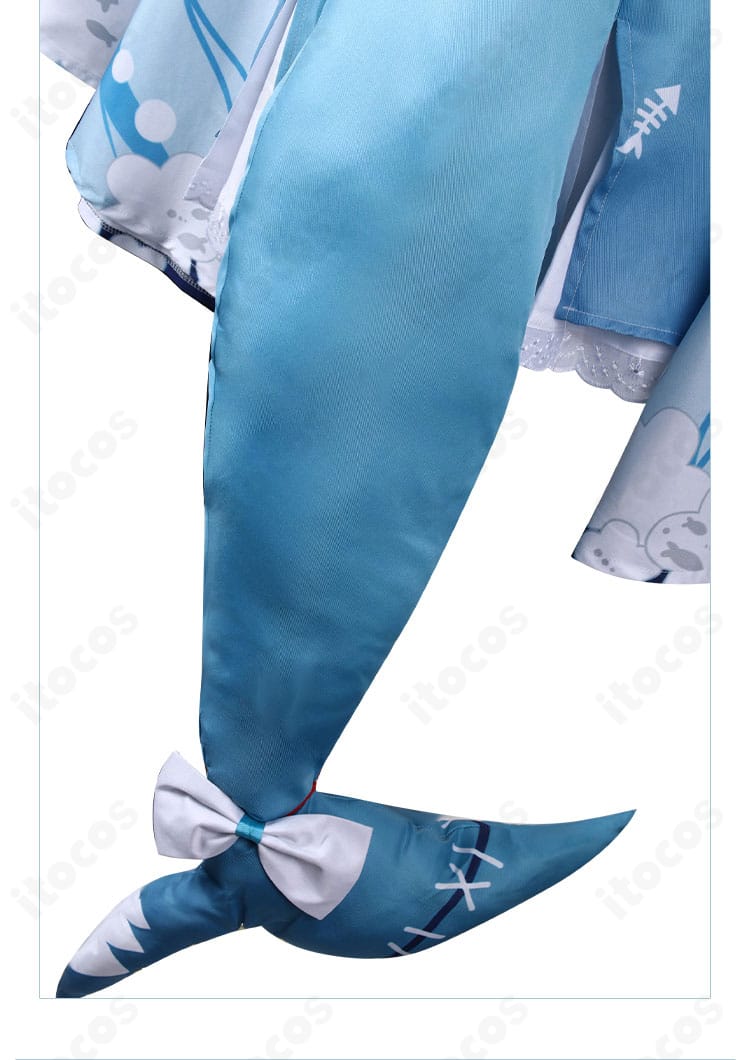 がうる・ぐら 正月衣装コスプレ 尻尾パーツの詳細。キャラクター性を象徴するキュートなアクセント