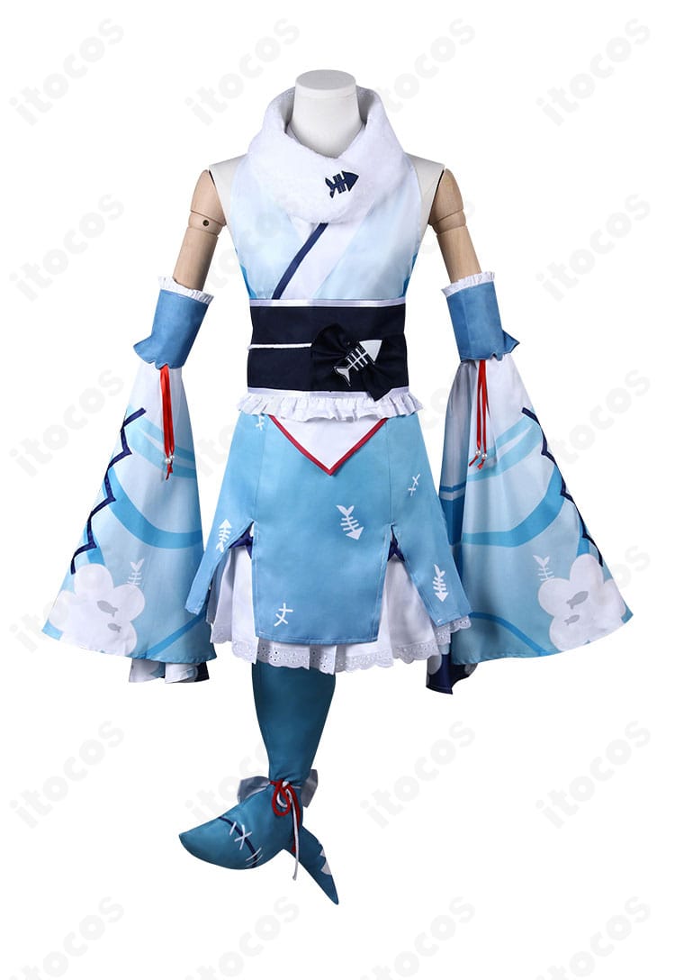 ホロライブ がうる・ぐら 正月衣装コスプレの正面全体像。配色とシルエットを高再現で表現