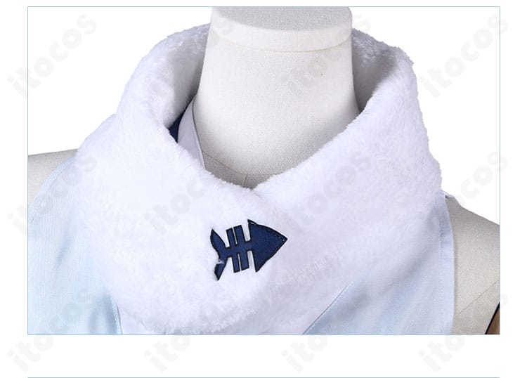 がうる・ぐら 正月衣装コスプレの襟元装飾アップ。精巧な刺繍と縁取りのディテール