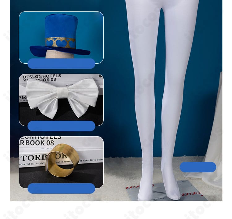 レインの小物・アクセサリー配置。帽子や髪飾りを含めたコーディネートの完成度が伝わる写真