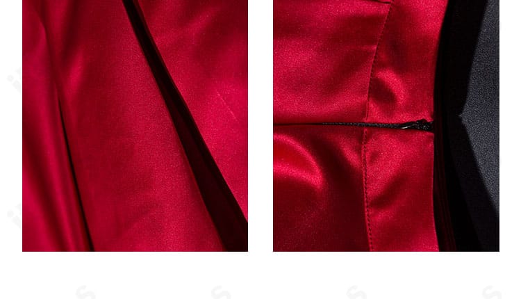 スカートとチェーン装飾の組み合わせ。煌めきが加わるアクセントを表現。