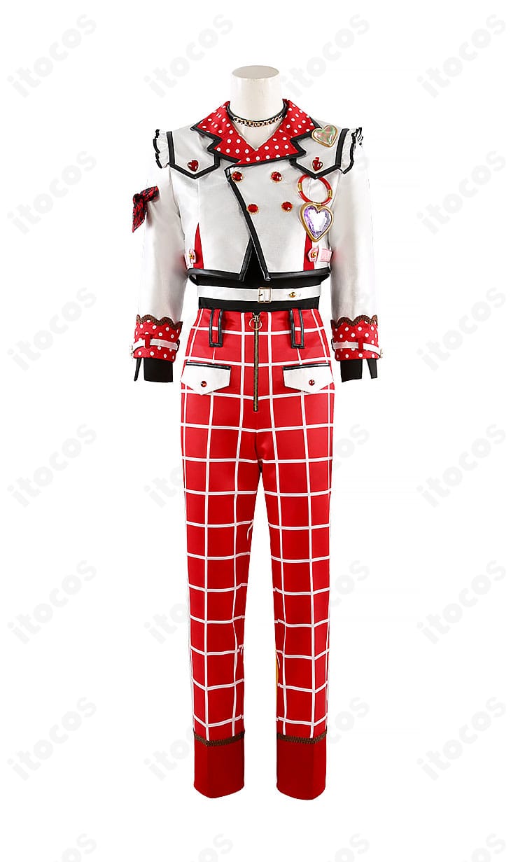 正面から見たMade Me衣装の全体像。鳴上嵐・漣ジュン・南雲鉄虎・HiMERUのシルエットと配色バランスを忠実に再現。