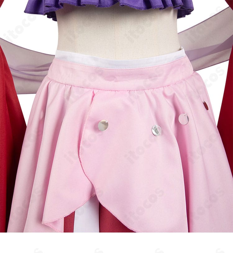 猫猫コスプレ8巻衣装のスカート装飾クローズアップ。華やかな意匠で撮影映え。