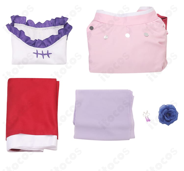 猫猫（マオマオ）8巻衣装のセット内容一式。上着・スカート・インナー・披帛・耳飾り・髪飾りのフルセット。