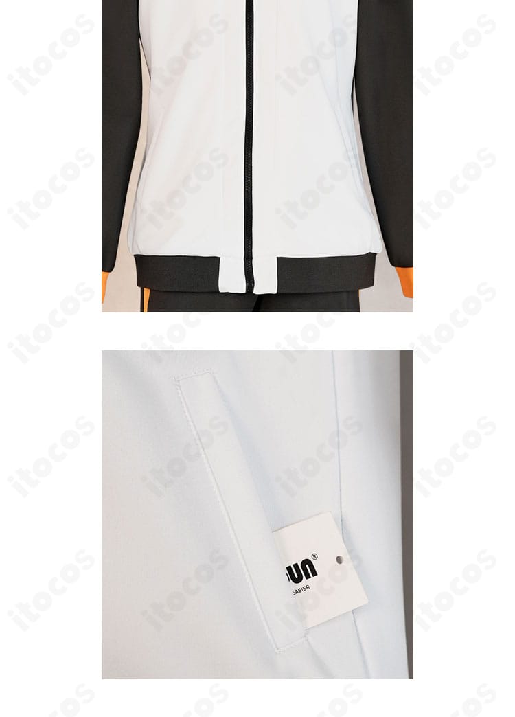 前身頃ポケットと門襟のディテール。実用性とアクセントになるデザインを強調。