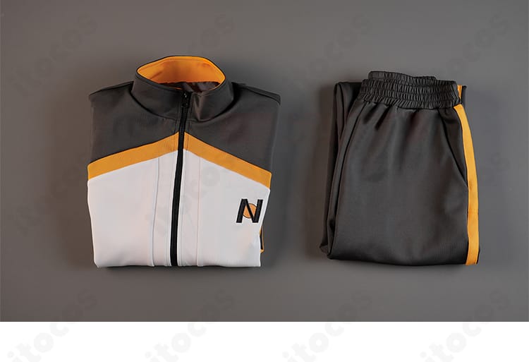 上着・ズボンのセット内容一覧画像。届いてすぐ使える2点セットであることが一目でわかる。