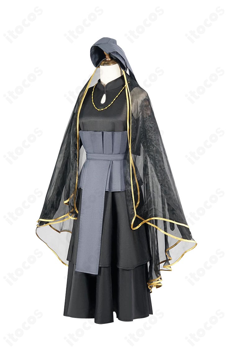 NARUTO -ナルト- 日向ヒナタ ウェディングドレスの左側面。袖口とスカートの流れを詳細に確認。