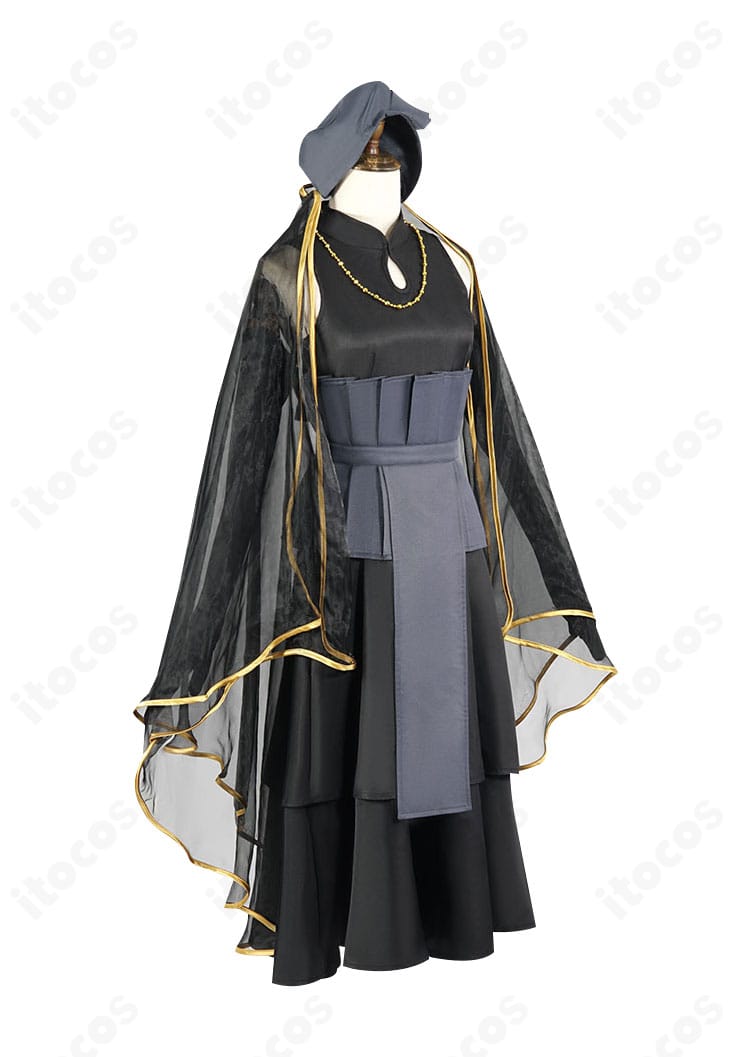 NARUTO -ナルト- 日向ヒナタ ウェディングドレスの右側面。ドレスラインとコルセットの立体感を確認。