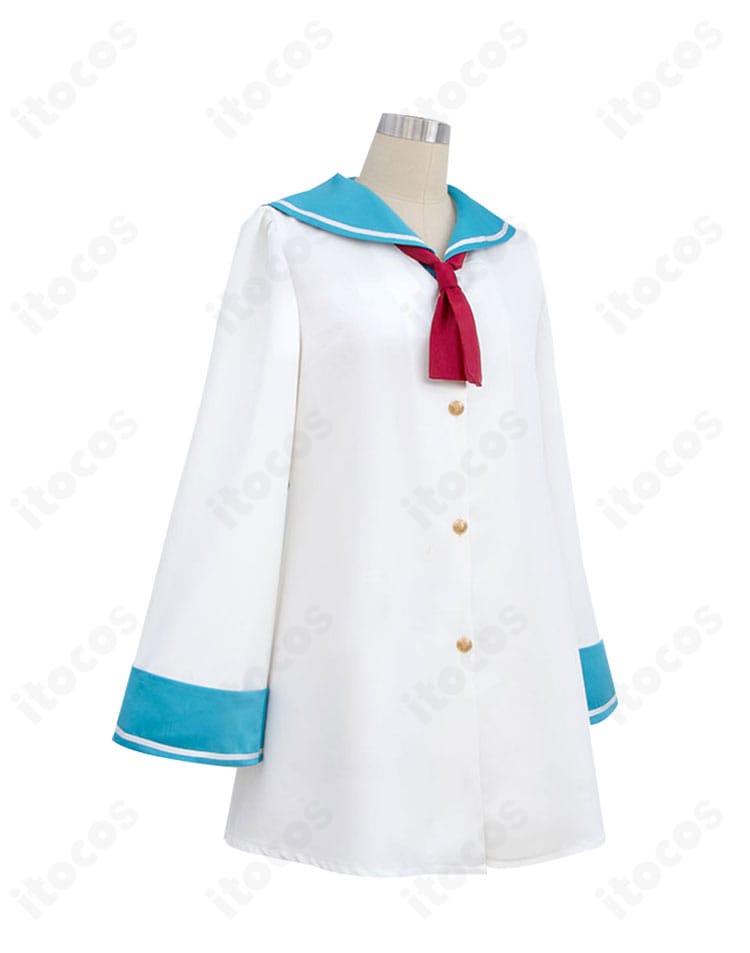 ATRI -My Dear Moments- アトリのセーラーワンピース側面。袖口やシルエットの落ち感などディテールを示す商品画像