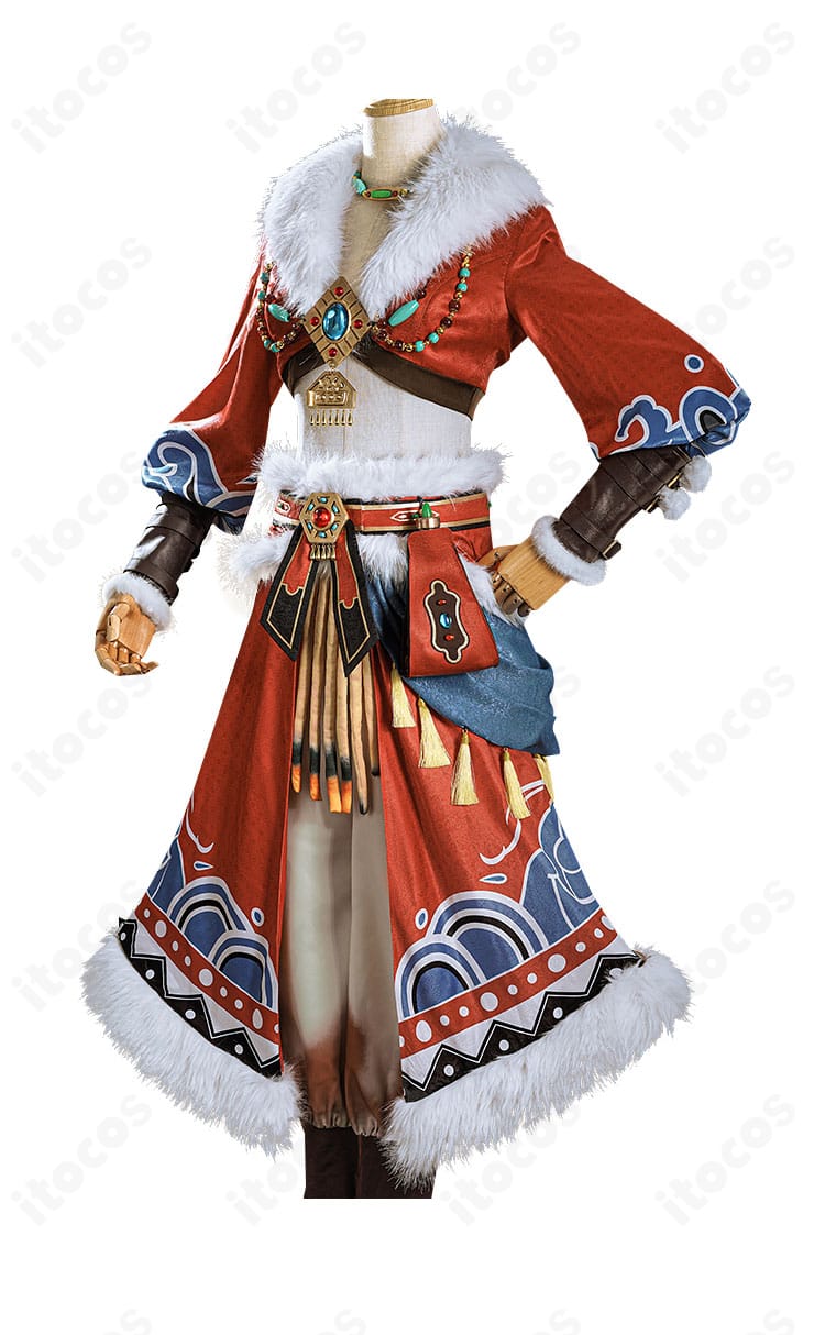 第五人格 デミ・バーボン 夜光杯コスプレ衣装 側面から見たシルエットと装飾配置