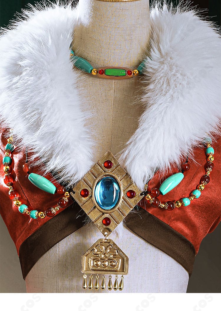 第五人格 デミ・バーボン 夜光杯コスプレ衣装 上着の襟元装飾と質感