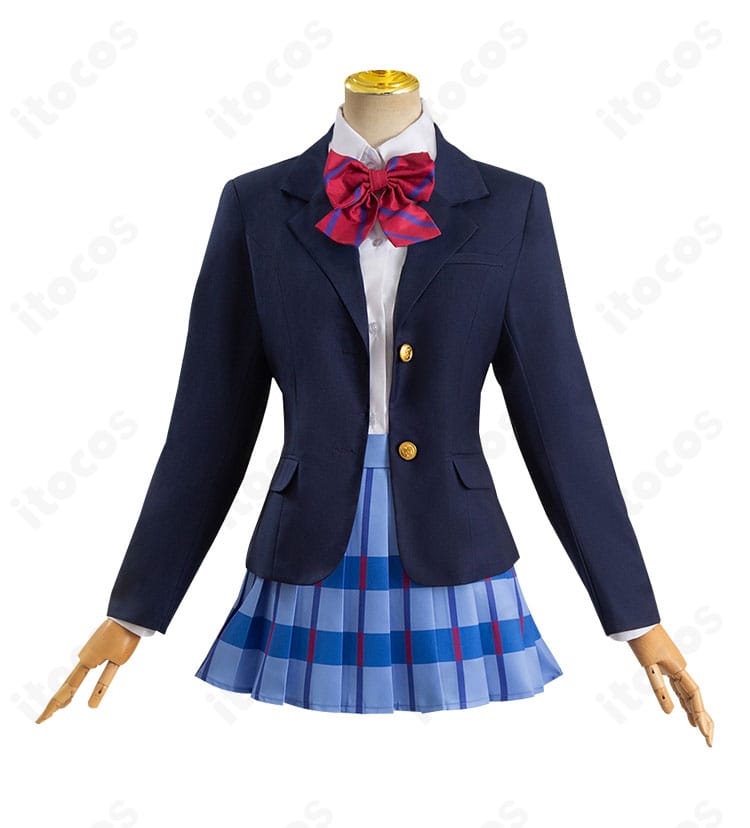 ラブライブ！ コスプレ衣装の赤い蝶ネクタイのディテール（質感と結び目）