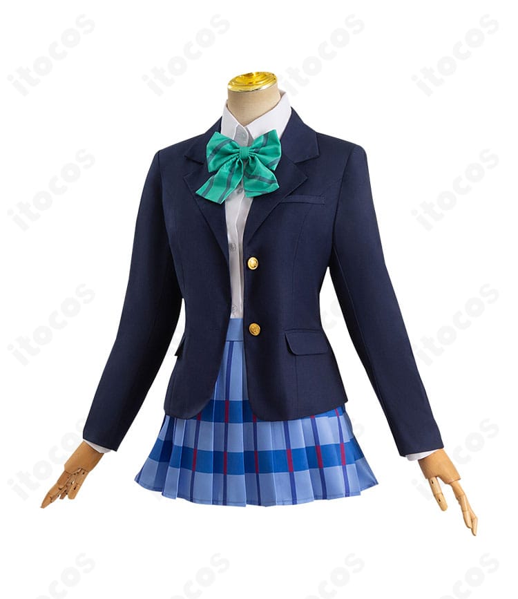 ラブライブ！ μ's制服コスプレ衣装の襟元とボタンの質感アップ