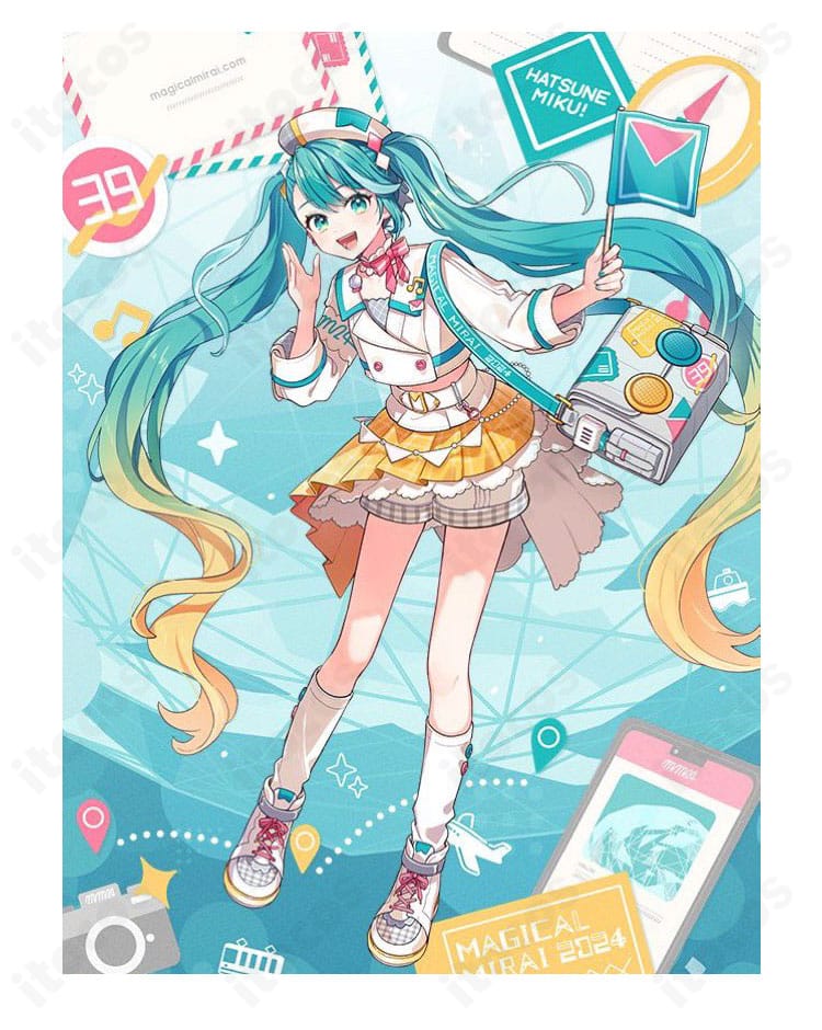 初音ミク マジカルミライ2024 ファンファントリップ衣装の着用イメージとキャラクターポーズ